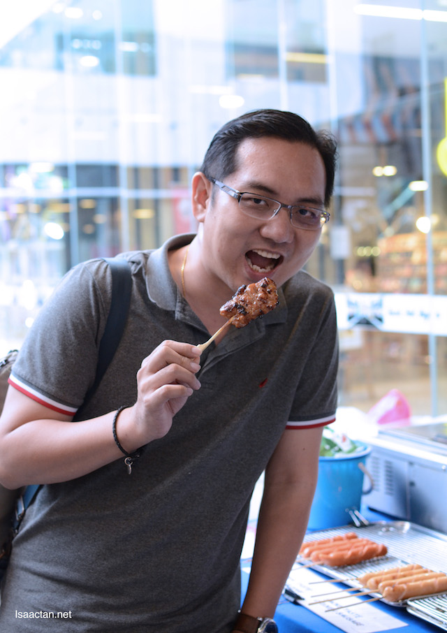 Don't mind me, while I enjoy my delicious skewer of grilled chicken