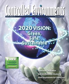 Controlled Environments 2014-09 - October 2014 | ISSN 1556-9268 | TRUE PDF | Bimestrale | Professionisti | Tecnologia | Sicurezza | Antinfortunistica
Controlled Environments is a leading source of information on contamination prevention, detection, and control for cleanrooms and critical environments. Controlled Environments provides relevant and timely content on trends, technology, and applications for controlled environments professionals. Controlled Environments covers everything from pure, materials to protective packaging, from state-of-the-art facility construction through day-to-day cleaning and control challenges that affect quality and yield. The Buyer's Guide provides a single-source listing of vendors, products, equipment, services, and supplies for microelectronics, pharmaceutical, and life science industries