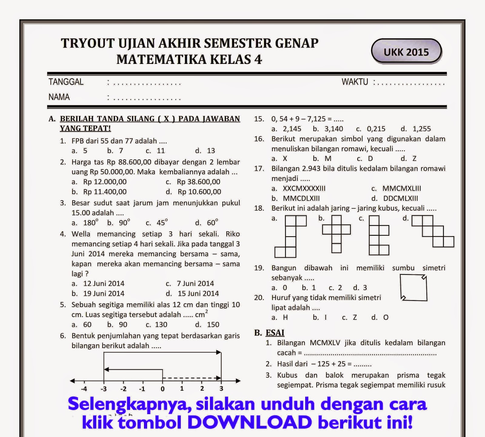 Soal Ukk Bahasa Inggris Kelas 1 Sd Tahun 2018 Soal Ukk Bahasa Inggris Kelas 1 Sd Tahun 2018