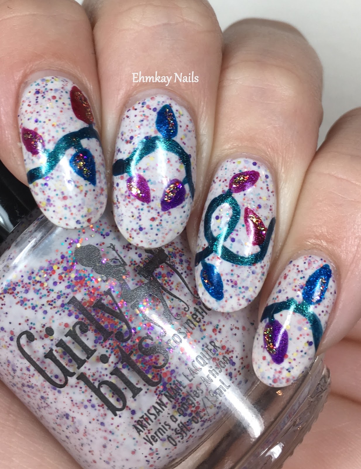 ehmkay nails Girly Bits Codename Duchess Collection Holiday Lights