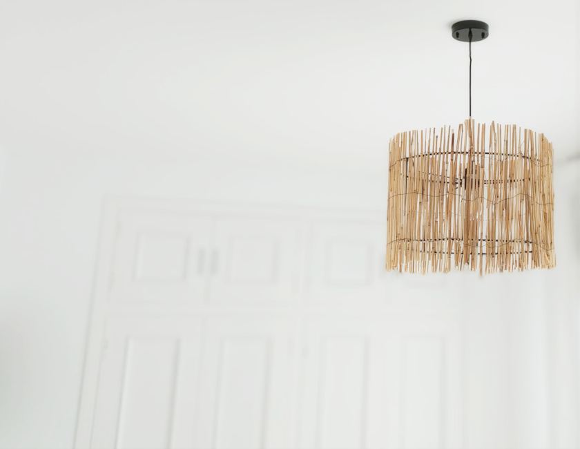 Lampara De Cana Upcycled Decoracion