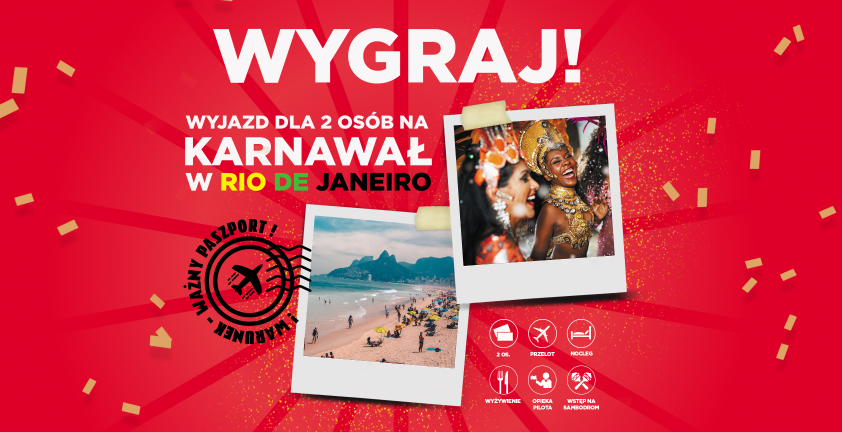 Wygraj voucher na wyjazd dla dwóch osób do Rio de Janeiro Konkurs