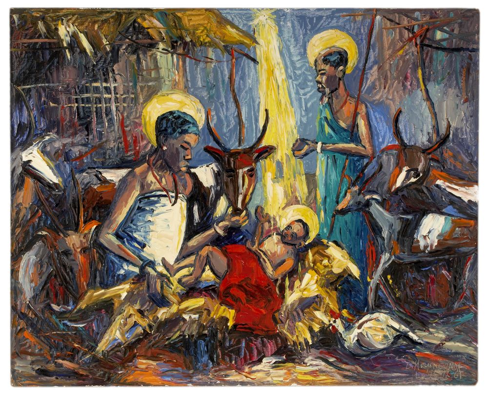 The Auction Augur "Oriental painting" is work by Congolese artist