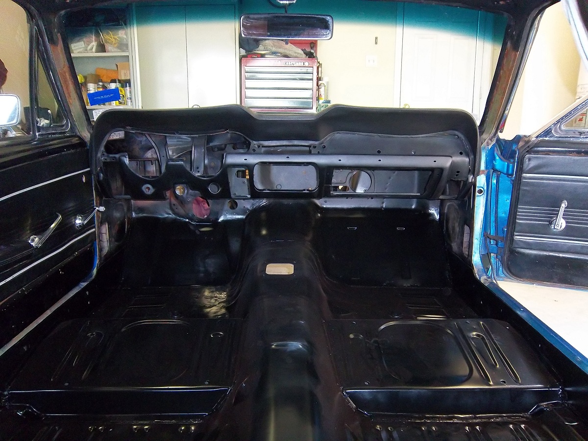 1967 Mustang Restoration Painting the Interior Floorboards