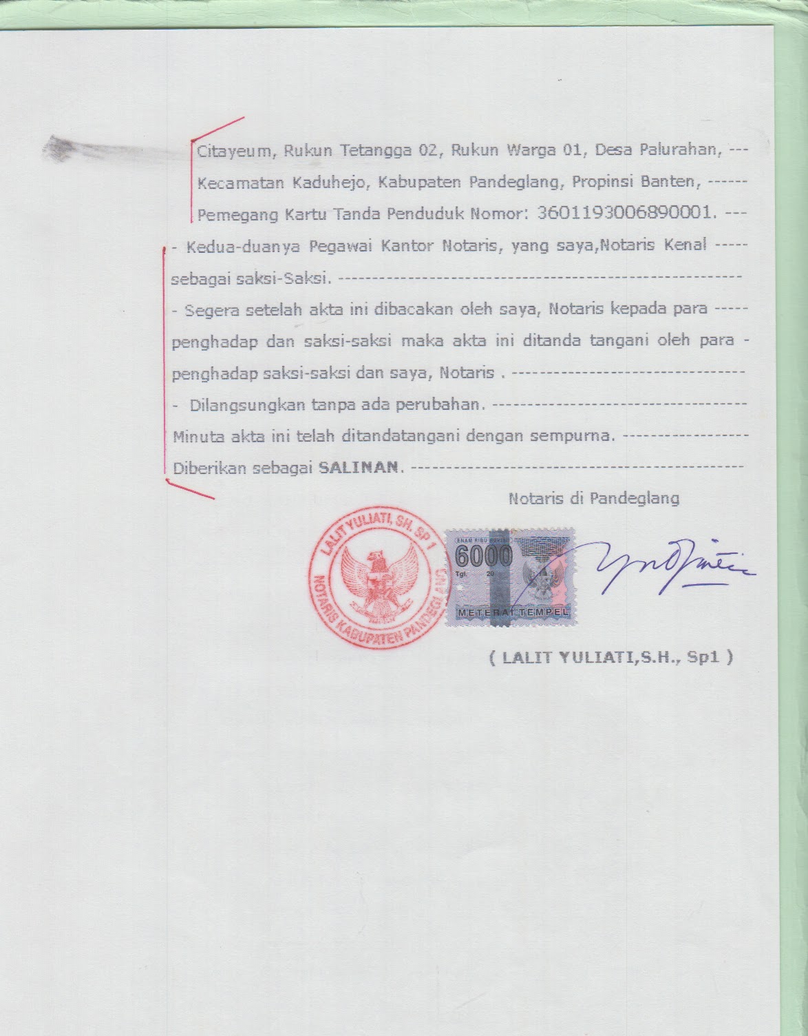 Lkp Bmc Pandeglang Banten Akta Notaris