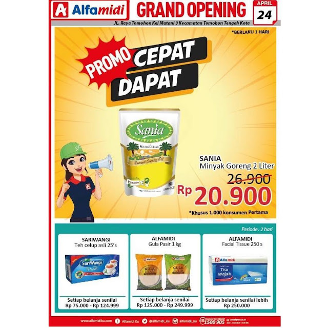#Alfamidi - #Promo Katalog Opening di Manado Jln.Raya Tomohon (24 April 2019) #Alfamidi - #Promo Katalog Opening di Manado Jln.Raya Tomohon (24 April 2019)