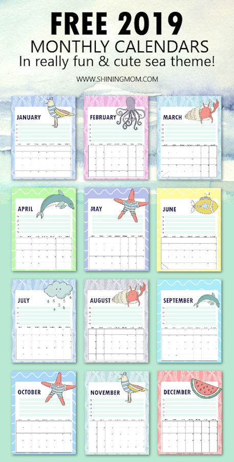 10 calendarios 2019 imprimibles y ¡Gratis!