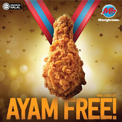Free Marrybrown Fried Chicken Ayam Goreng Percuma
