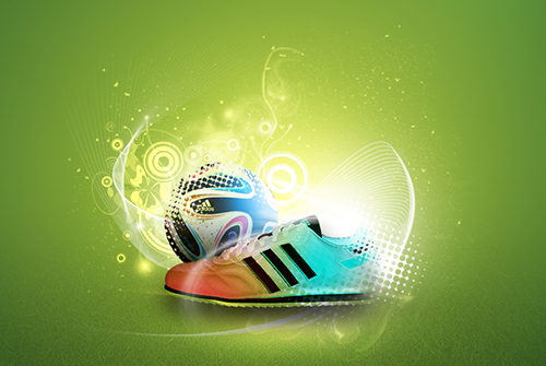 Photoshop Tutorial Creative Abstract Adidas Poster