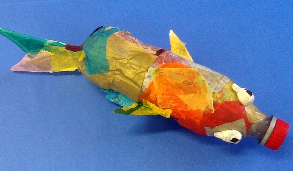 Keep Art in Your Heart! 2nd/3rd grade Recycled Fish