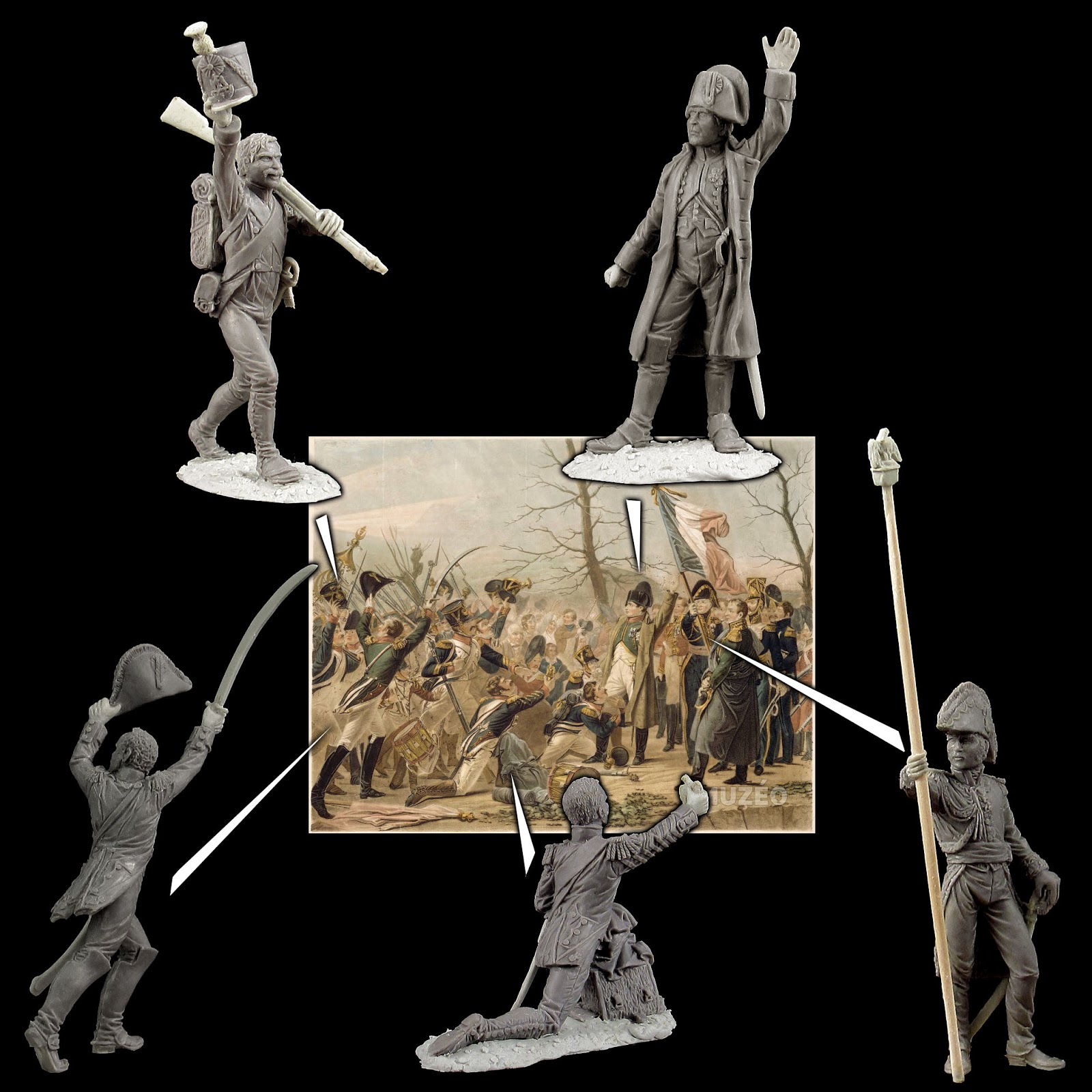 Borek Sculpts 54mm toy soldiers figures for diorama "Napoleon's return