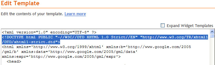 ”W3C ”W3C-validate-blogger-XHTML-template”