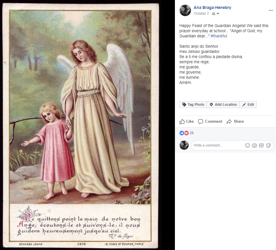 Ana BragaHenebry's Journal Happy Guardian Angels Feast Day