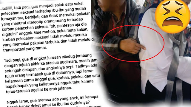 Wanita Ini Kaget Lihat Seorang Pria Lecehkan Ibu-ibu Tua Di Angkot Sampai Gemetaran