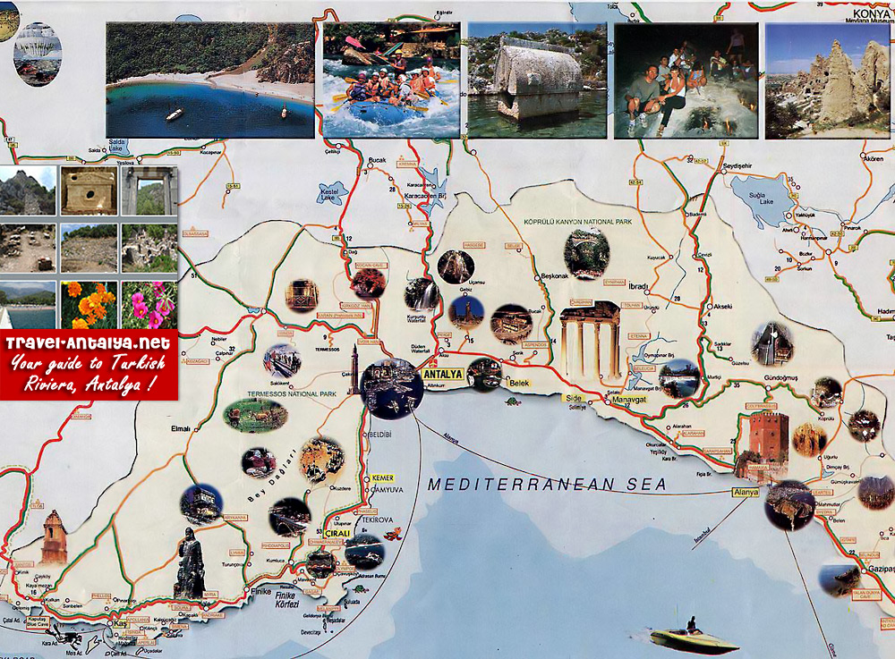 Map of Antalya, Turkey