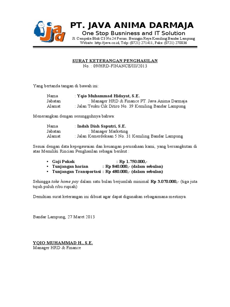 contoh surat keterangan kerja untuk kpr wood scribd indo