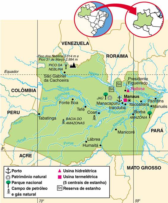 Amazonas Geografia do Estado do Amazonas Geografia Total™