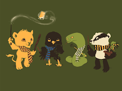 houses potter harry hogwarts hufflepuff slytherin gryffindor four ravenclaw classmates mascots shirt background snake animated something fanpop woot drawing crest