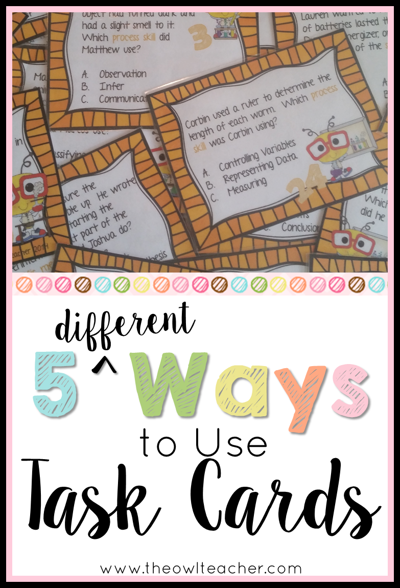 5 Different Ways to Use Task Cards - The Owl Teacher