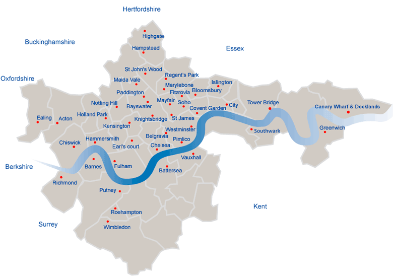Районы в лондоне