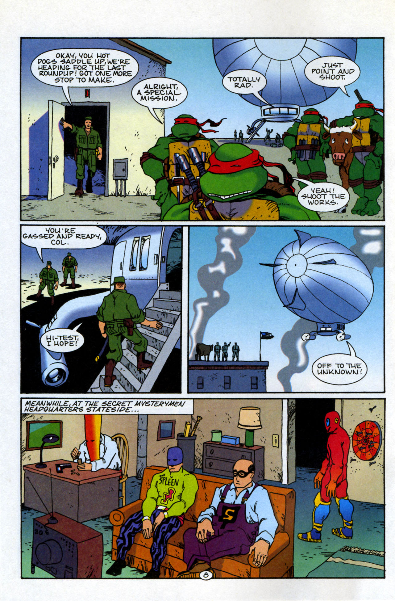 Read online Teenage Mutant Ninja Turtles/Flaming Carrot Crossover comic -  Issue #1 - 9