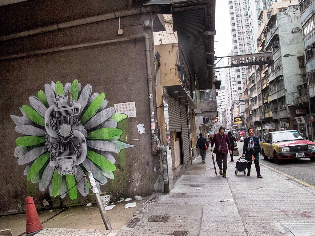 Ludo is currently in Southern Asia where he already left his mark with a new series of pieces on the streets of Hong-Kong.