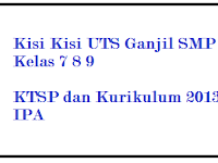 Kisi Kisi UTS IPA SMP Kelas 7 8 9 Semester 1/ Ganjil Kisi Kisi UTS IPA SMP Kelas 7 8 9 Semester 1/ Ganjil