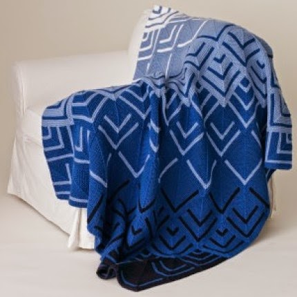 Cascading Colors Mitered Blanket - Free Pattern
