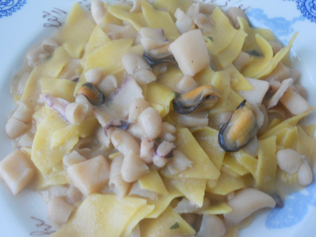 fagioli ,seppie e cozze....2 idee