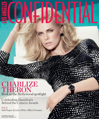 Charlize Theron Lounges Poolside On The Cover Of LA Confidential