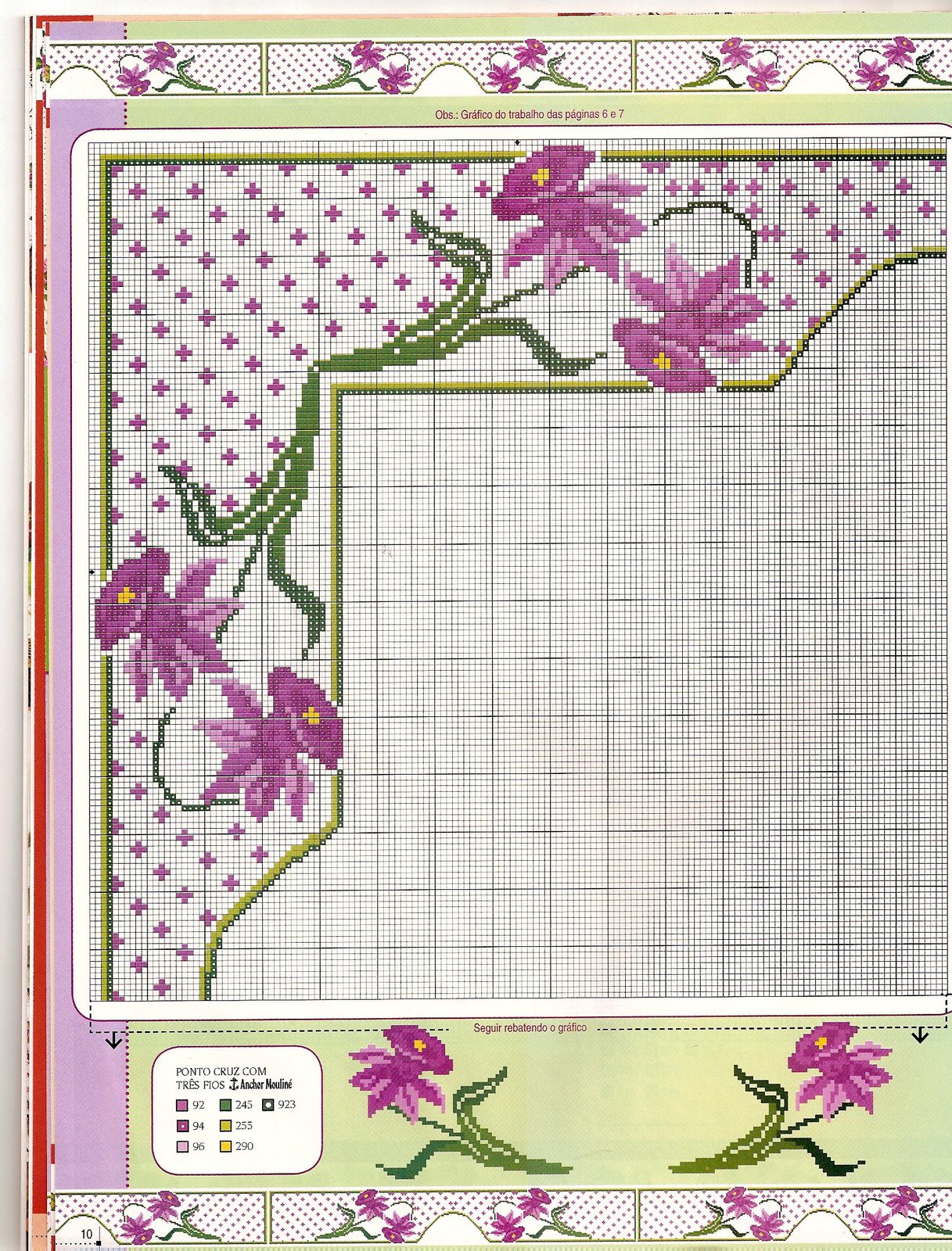 Featured image of post Esquinas Muestras De Punto De Cruz Para Servilletas De Flores