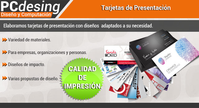 pcdesing diseño tarjetas de presentación