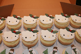 Hello Kitty Christmas cupcakes treat