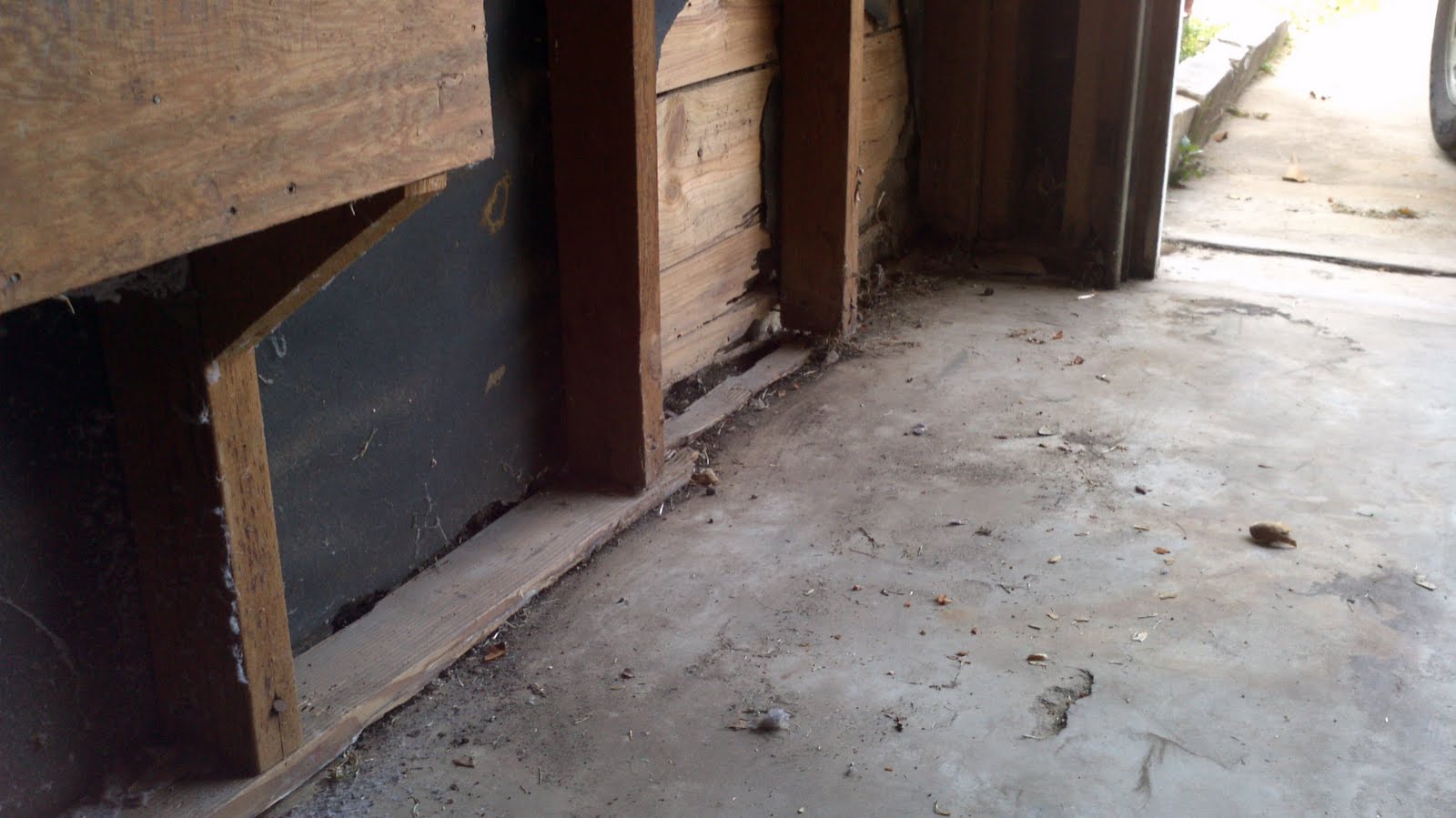 Projects Replace sill plate in garage before