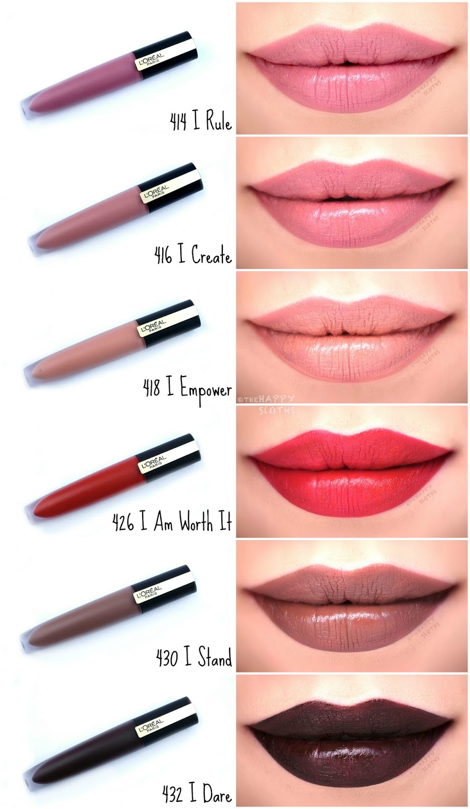 L'Oreal | Rouge Signature Matte Liquid Lipstick: Review and Swatches