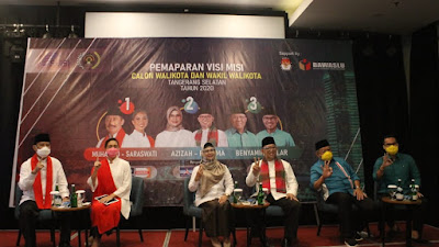 Paslon Walikota dan Wakil Walikota Tangerang Selatan Ikuti Pemaparan Visi Misi 