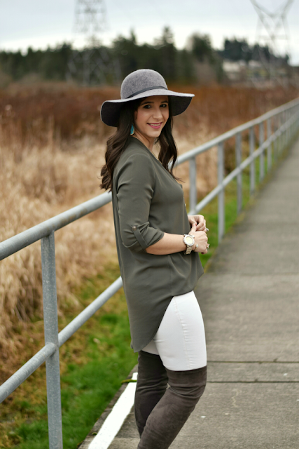 Teacher Outfit Inspiration: Over the Knee Boots and Tunic