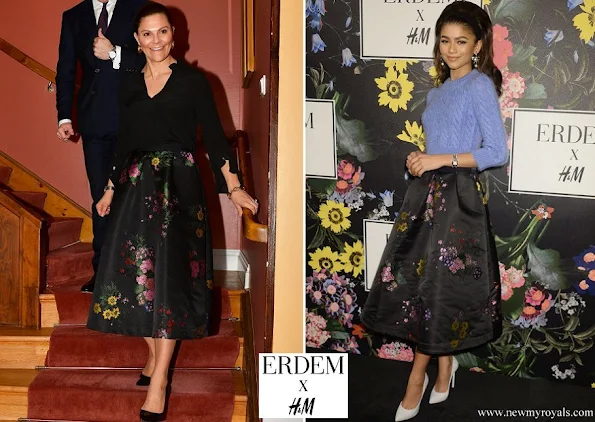 Crown Princess Victoria wore a skirt from Erdem x HM collection