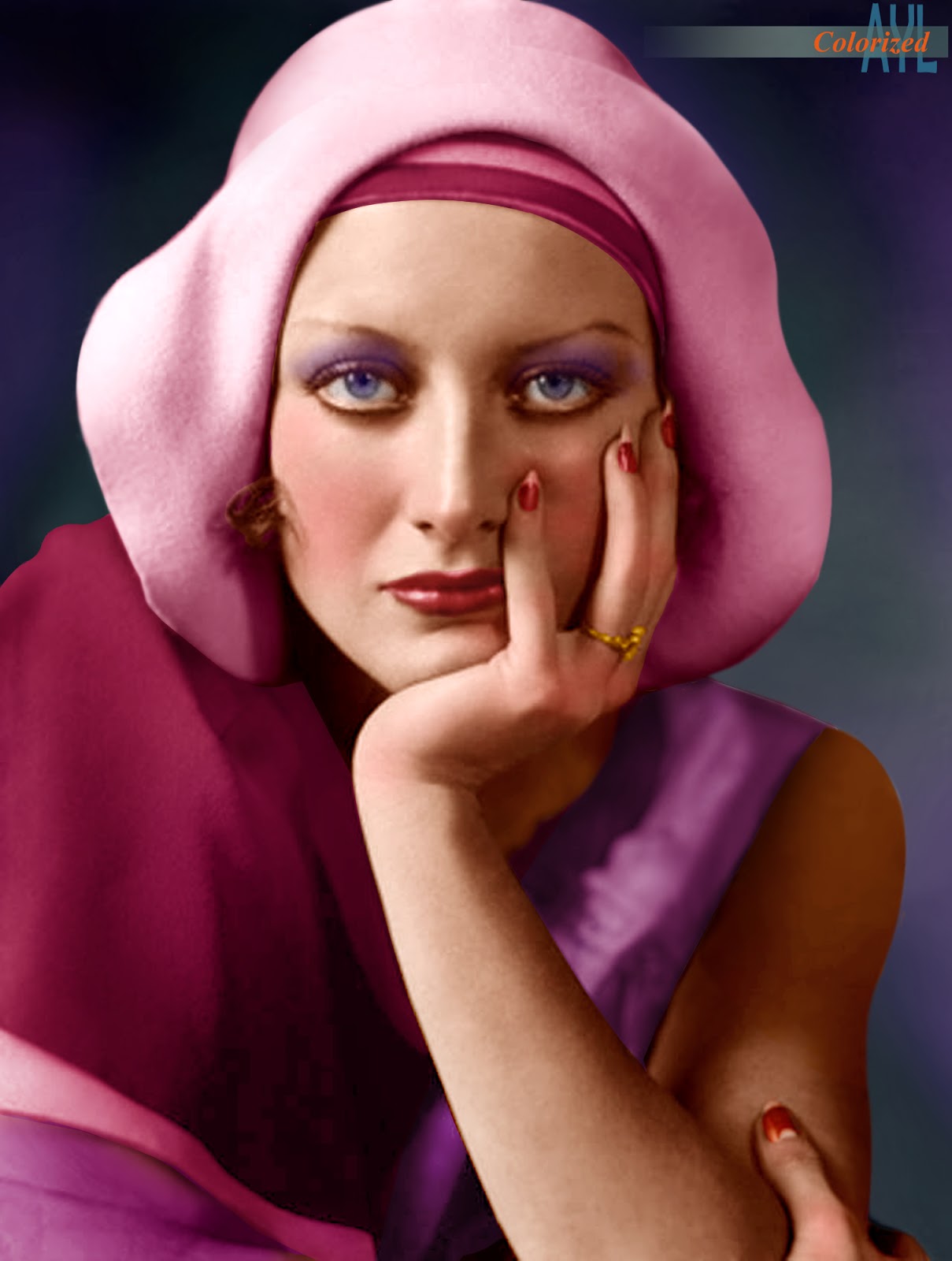 Colors for a Bygone Era: Colorized_Joan Crawford, circa 1920