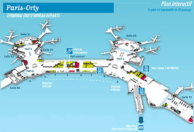 Plan aéroport Orly Ouest