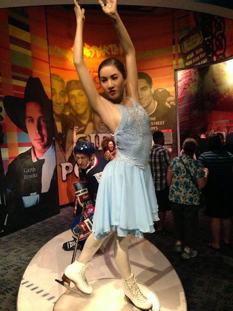 Wax museum statue of figure skating champion Michelle Kwan