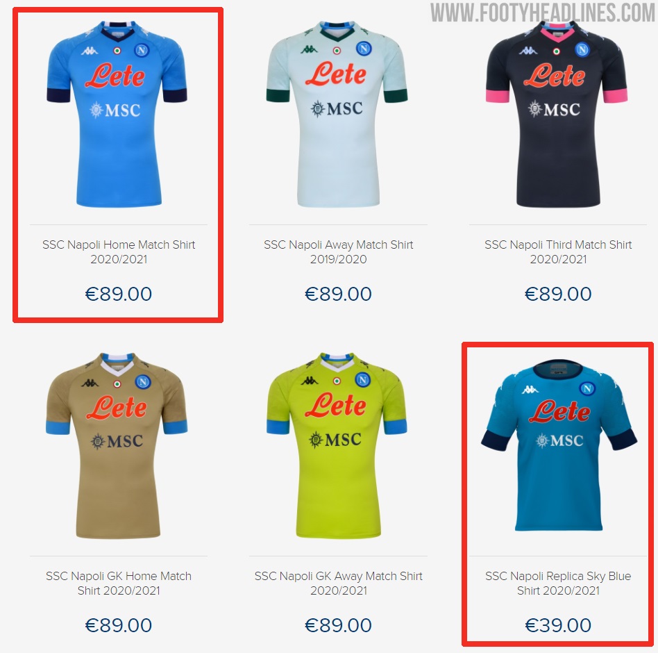 Kappa 2020-21 Replica vs Authentic Kits - €40 Replica Shirts Only For ...