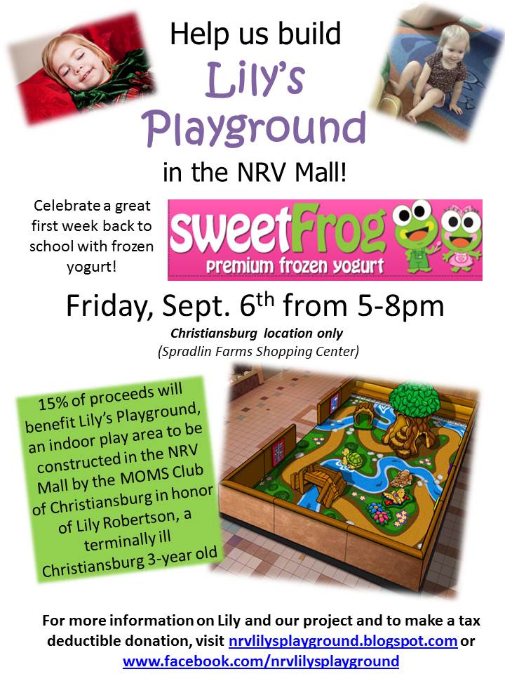 Lily's Playground Sweet Frog fundraiser