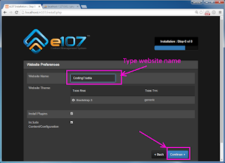 Install e107 PHP Bootstrap CMS on windows XAMPP tutorial 19