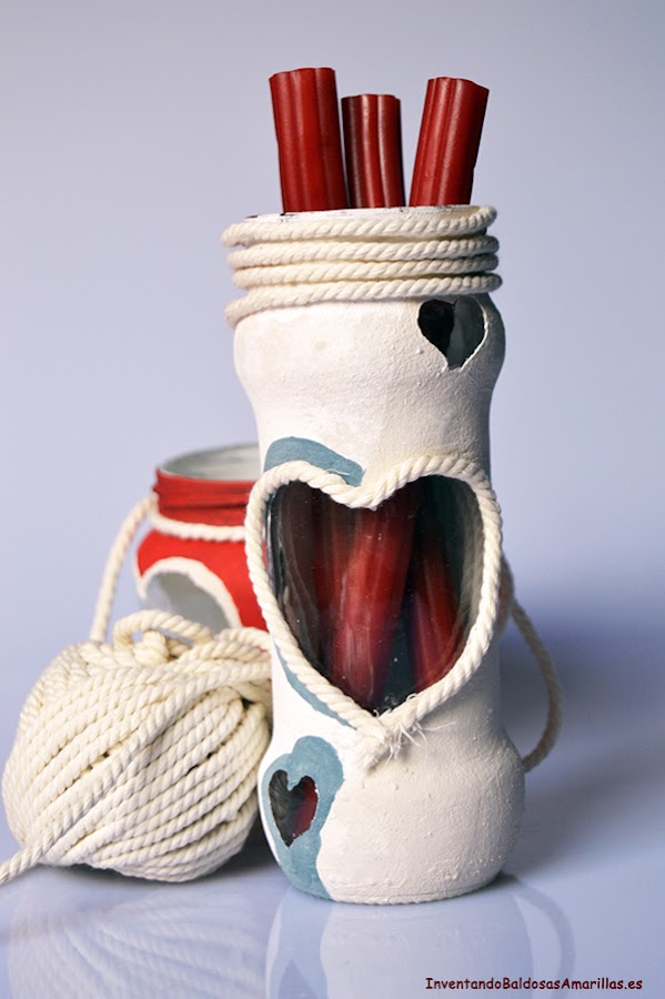 botes cristal reciclados guardar gominolas