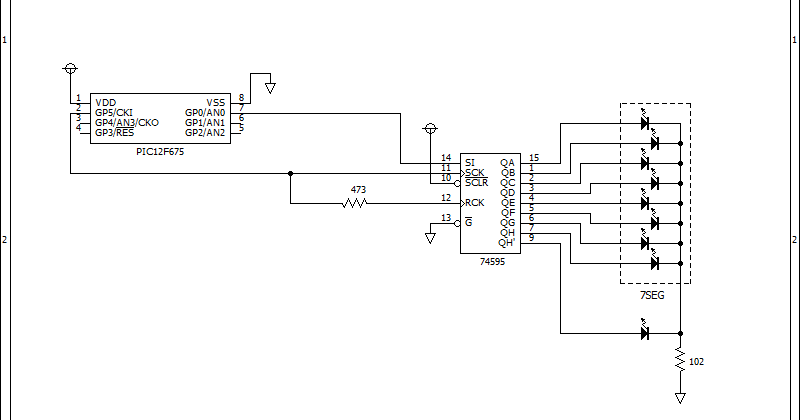 K-ichi's memo: たった1ピンでHC595を使ってみる