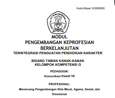  Peran Guru Profesional dalam proses pembelajaran sangatlah penting sebagai Kunci Keberhas Modul Pengembangan Keprofesian Berkelanjutan (PKB) untuk Kelompok Kompetensi G