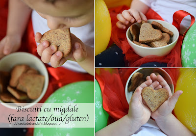 Biscuiti cu migdale si banane (fara gluten/ lactate/ oua)