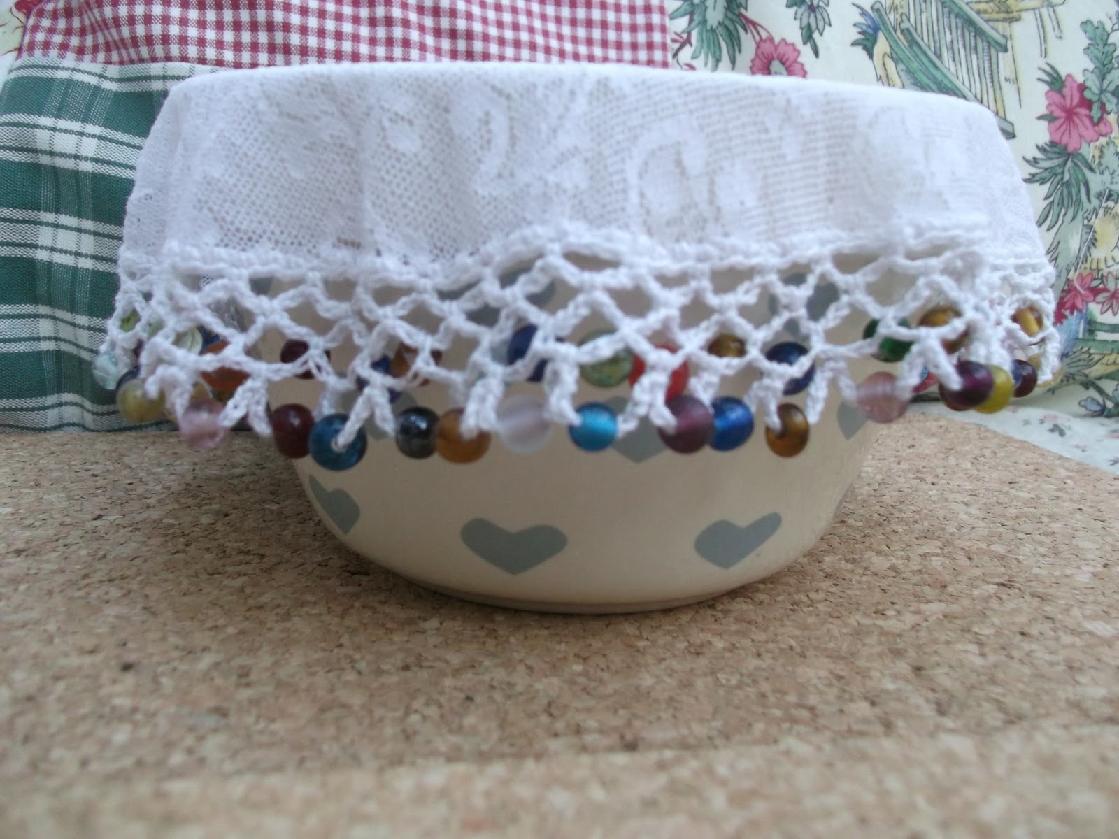 Lella Loves... Vintage Linens (Beaded Food Covers)
