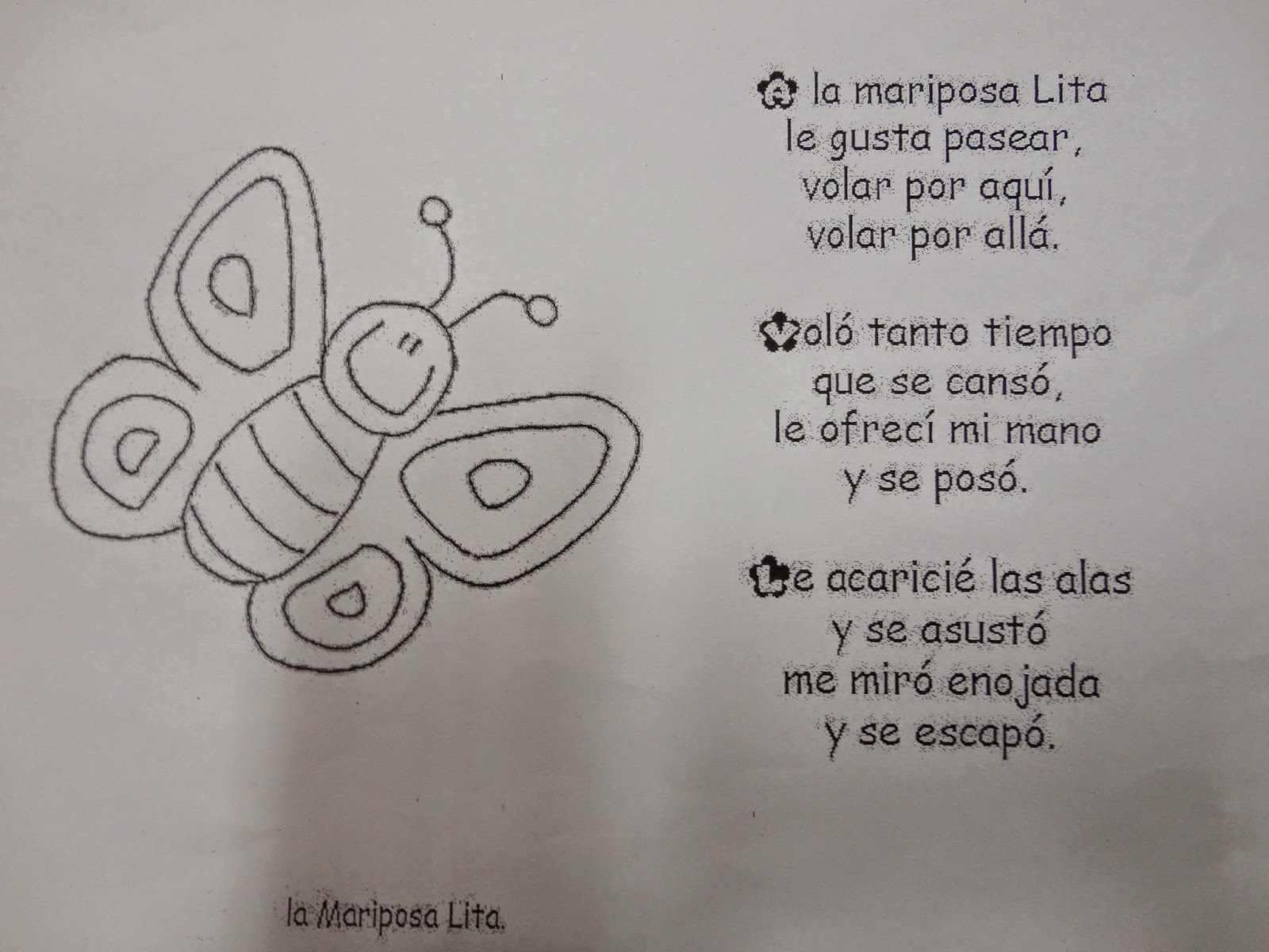 Arias Montano Infantil: LA MARIPOSA LITA-POESÍA 4añosA
